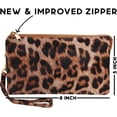thumbnail image 5 of Vegan Leather Wristlet Purse for Women - Small Clutch Purse with  and Wrist Straps, 5 of 6