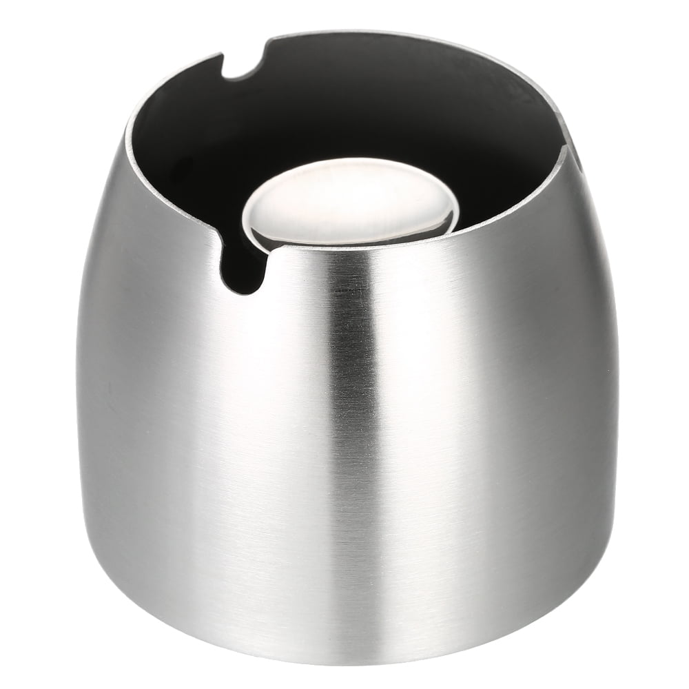 Stainless Steel Ashtray with Lid Windproof for Outside Home Table Bar Ash Tray 