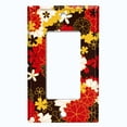 thumbnail image 5 of Metal Light Switch Plate Cover Japanese Flower Pattern Green Wallpaper  FLW040, 5 of 13