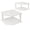 White, variant on Bamboo Corner Shelf,2 Tier Plate Organizer for Cabinet and Countertop,Pantry Dish and Spice Rack for Kitchen