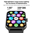 thumbnail image 2 of IOWODO Smart Watch for Women Men, Bluetooth Call(Answer/Make Calls/Push Message), 1.85" Touch Screen Fitness Watch, with 100+ Sports Modes,IP68 Waterproof, for Android iPhone Samsung, Red, 2 of 7