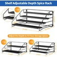 thumbnail image 6 of 4 Tier Spice Rack Organzier, Spice Rack for Cabinet, Adjustable Seasoning Shelf for Countertop,Seasoning Organizer-2 Pcs, 6 of 10
