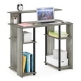 thumbnail image 4 of Furinno JAYA Simple Design Computer Writing Desk, French Oak Grey/Black, 4 of 6
