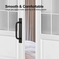 thumbnail image 4 of Barn Door Handles 2 Pack Sliding Door Handle 5" Hole Center Barn Door Handles Black Cabinet Handles Door Pull Handle Zinc Alloy Door Pulls with Plate for Sliding Closet Door Handle, 4 of 8