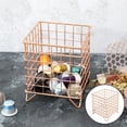 thumbnail image 3 of GUOOL Iron Craft Coffee Container Organizer for Counter Coffee Pod Storage Holder Rose Red, 3 of 8