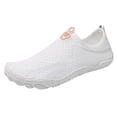 thumbnail image 2 of lnmuld Men Women Barefoot Shoes, Breathable Mesh -On Shoes for Water Yoga Fitness Color:White,Size:10, 2 of 7
