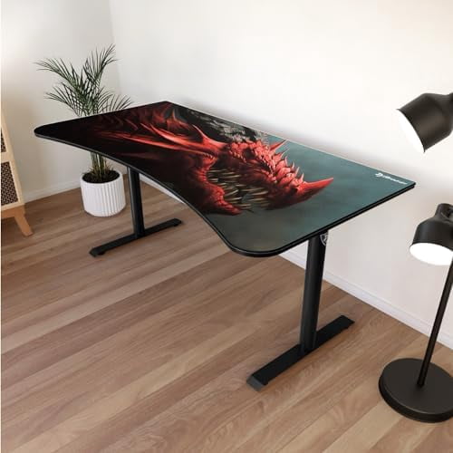 Arozzi Arena Gaming Desk Mat, Full Surface Custom Desk Pad, Interchangeable, Water Resistant & Washable Computer Desk Mouse Pad with Stitched Edges (D001)