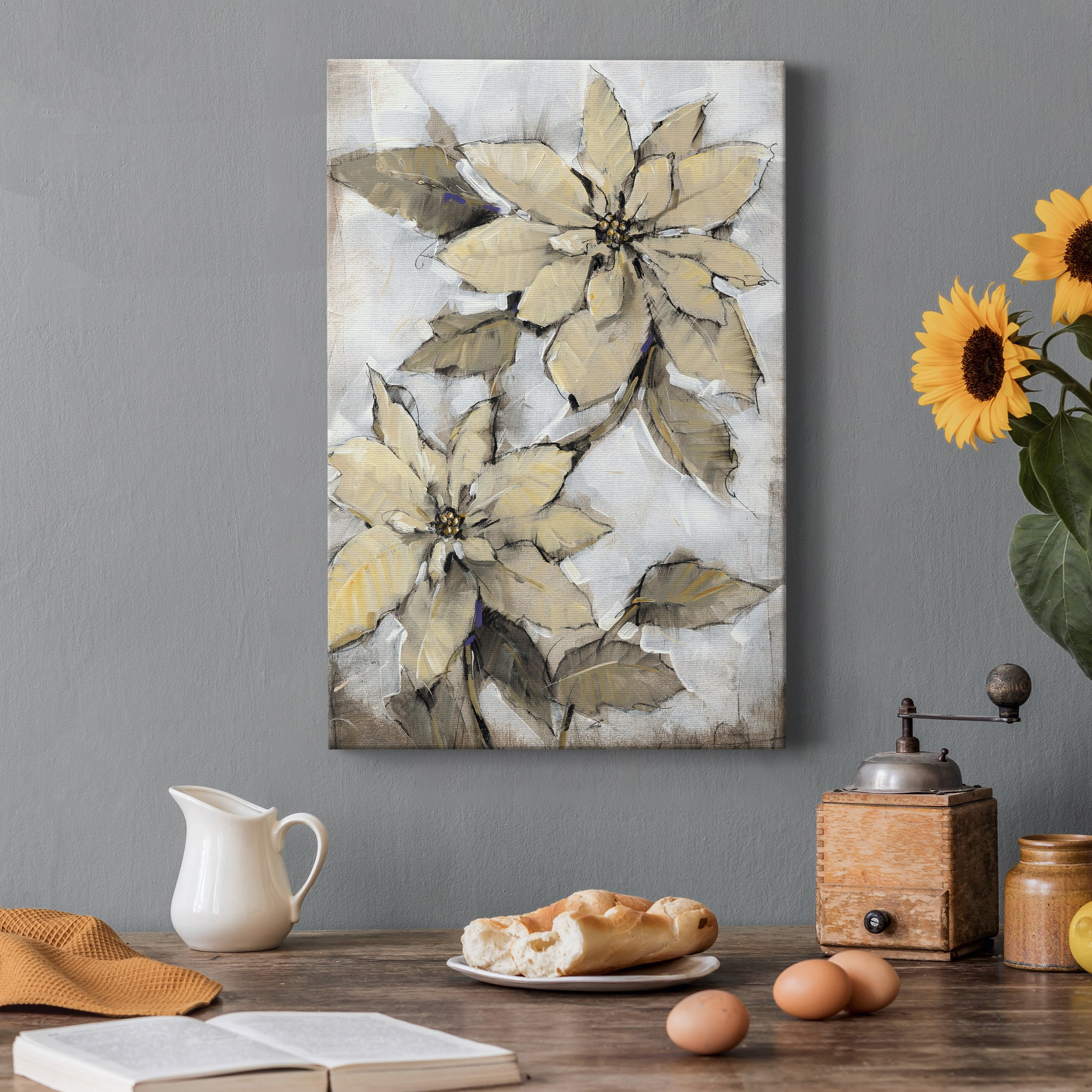 Poinsettia Study I Premium Gallery Wrapped Canvas - Ready to Hang
