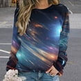 thumbnail image 2 of Sweatshirt For Womens Crewneck Galaxy Star Outer Space Hoodies Teen Girls Cute, 2 of 7