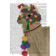 thumbnail image 2 of Fab Funky 15x18 White Modern Wood Framed Museum Art Print Titled - Llama Traditional 2, Portrait Book Print, 2 of 4
