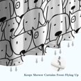 thumbnail image 6 of Cute Black and White Cartoon Line Drawing Dog Shower Curtain 36"x72" ,Bathroom Decorative Shower Curtains Set with 12 Hooks,Modern Waterproof Washable Shower Curtain, 6 of 6