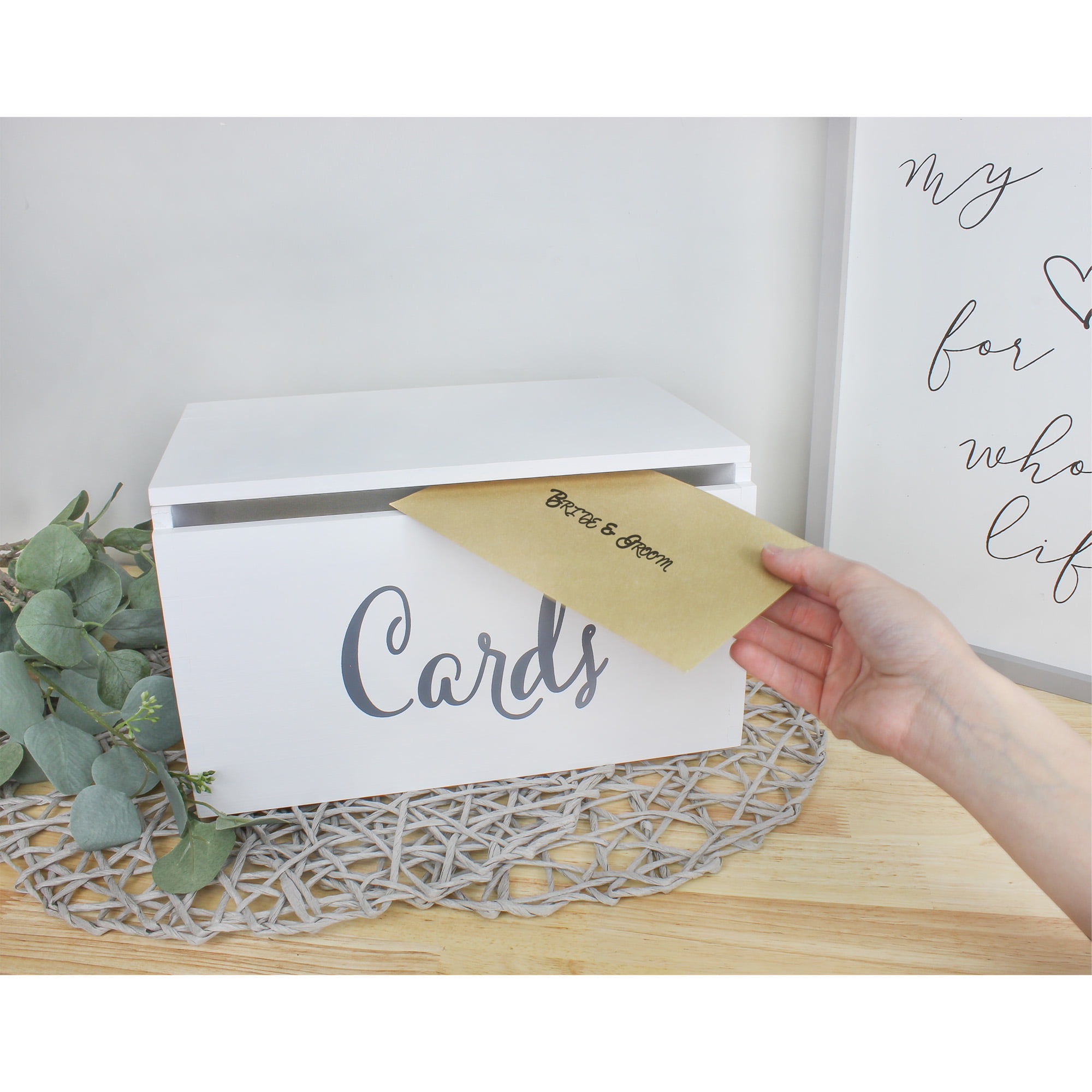 Card Box Wedding • White Wedding Decor • Big Day – Should Buy Wood