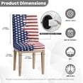 thumbnail image 5 of COEQINE Parsons Dining Chair Cover Slipcover, Stretchable Removable Universal Fit Dining Room Chair Cover, Machine Washable Soft Polyester Spandex, Set of 1, American Flag Splash, 5 of 7