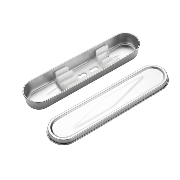Stainless Steel Portable Utensil Case, Travel Cutlery Organizer Box for Forks Spoons Chopsticks, Toothbrush Holder Storage Case for Students Travel Camping
