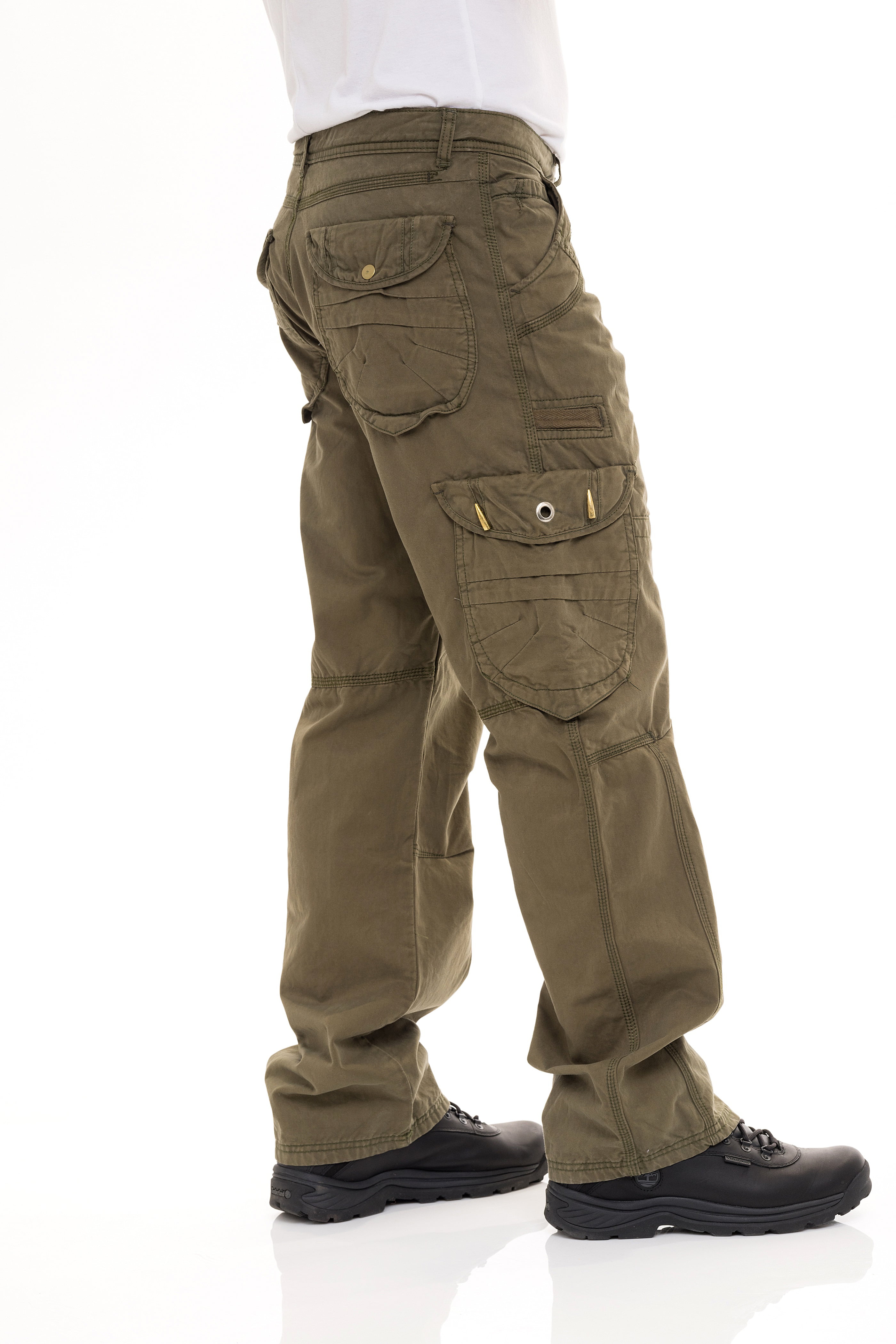 Guide Gear Cargo Pants for Men with Pockets Cotton Tactical Work Hiking Military Pants 