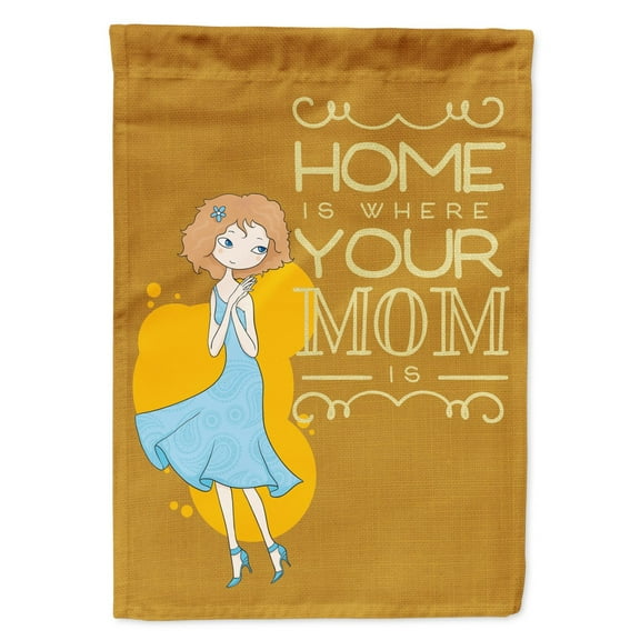 Carolines Treasures BB5414GF Home is Where Mom is Flag Garden Size Small multicolor