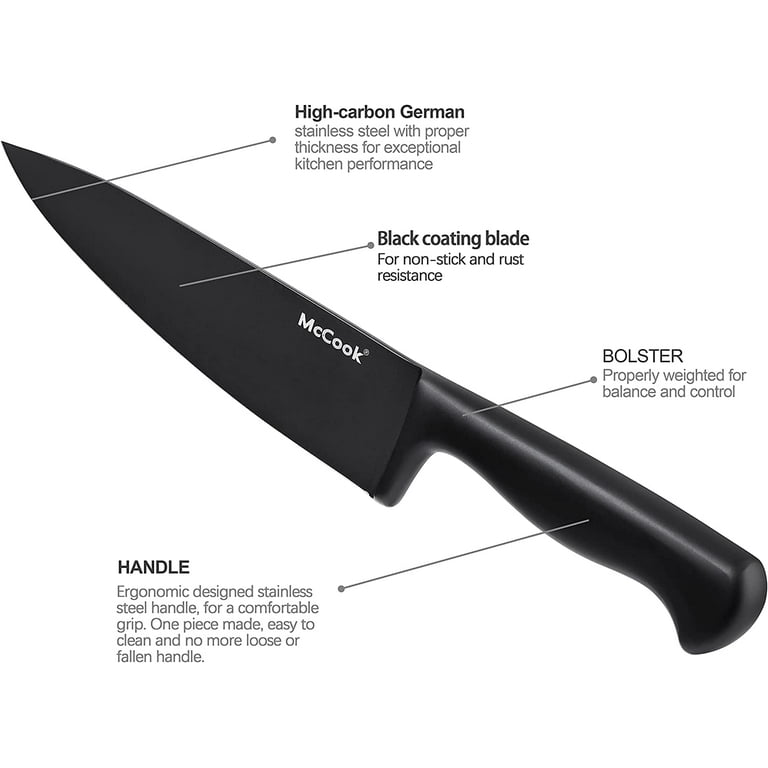 McCook MC21B Knife Sets, 15 Pieces German Stainless Steel Knife