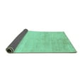 thumbnail image 2 of Ahgly Company Indoor Round Solid Turquoise Blue Modern Area Rugs, 8' Round, 2 of 4