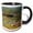 Black/White, variant on 3drose, Norway, Lofoten. Sea Kayaks in Intertidal Zone - Eu21 Fno0074 - Fredrik Norrsell, 11oz Two-tone Yellow Mug