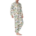 thumbnail image 2 of Naloa Sea Animals 1 Men’s Pajamas Set - Long Sleeve Button Down Sleep Shirt and Pajama Bottoms Sleepwear Set-, 2 of 7
