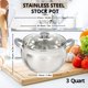 thumbnail image 3 of Olla para Cocinar Daniks 2.8L Acero Inoxidable Compatible con Inducción, 3 of 9