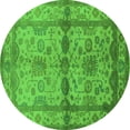 thumbnail image 1 of Ahgly Company Indoor Round Oriental Green Traditional Area Rugs, 7' Round, 1 of 4
