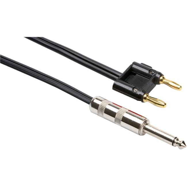 MR DJ CQB25 25' Pro PA DJ Karaoke Banana Plug to 1/4" Male Mono Audio Amp Patch Cords Speaker Wire PA Cable