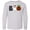 AC-Heather Grey, variant on Boo Halloween Ghost and Plaid Pumpkin Long Sleeve Youth T-Shirt