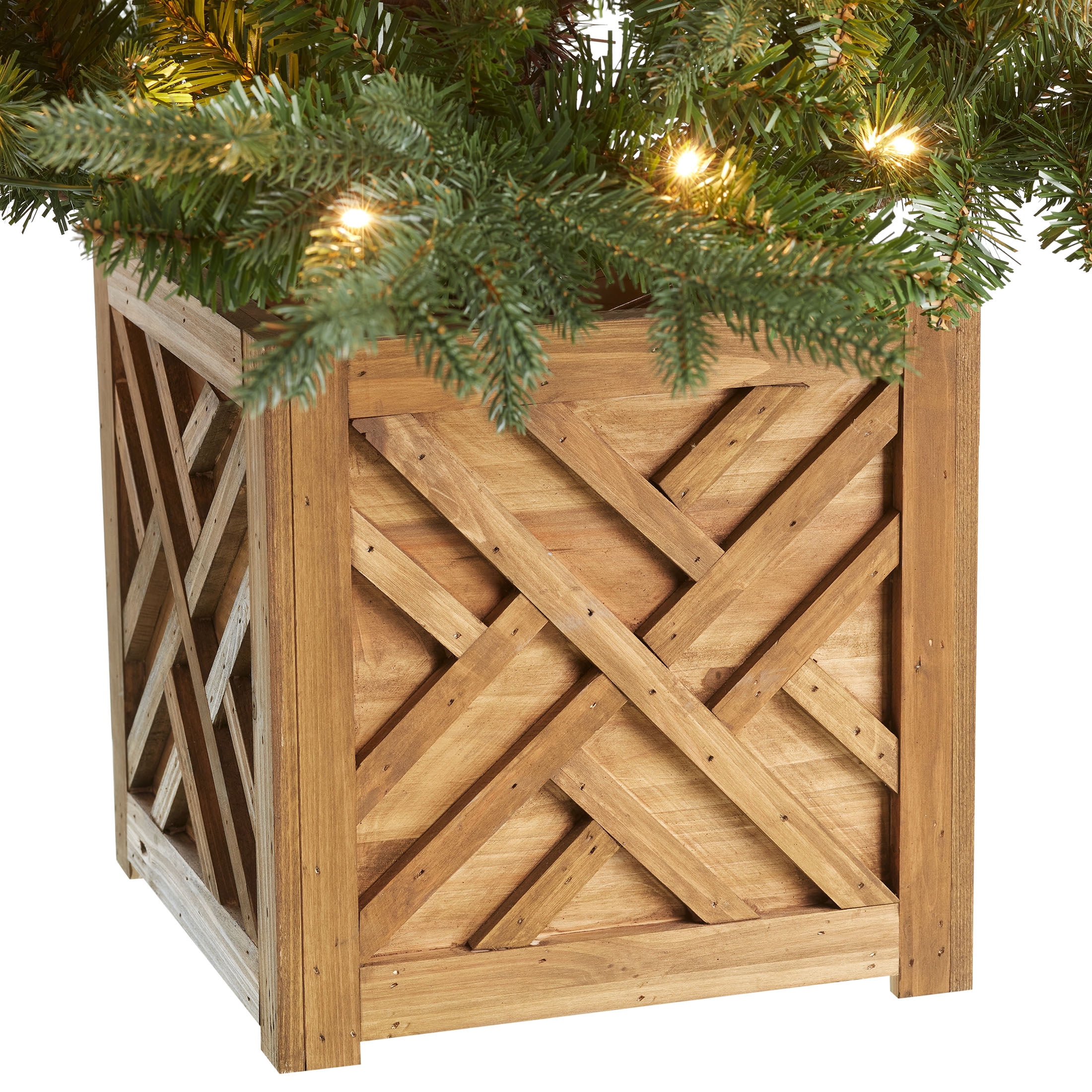 Holiday Time Arbre Pour Porche Woodmore pré-éclairé 1,52m, vert Holiday Time Arbre Pour Porche Woodmore pré-éclairé 1,52m, vert