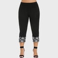thumbnail image 3 of Gibobby Medias Termicas Afelpadas de Forro Polar Pantalones de verano con costuras sólidas de color de mallas grandes para deportes de yoga de encaje para mujer(Negro,XG), 3 of 5