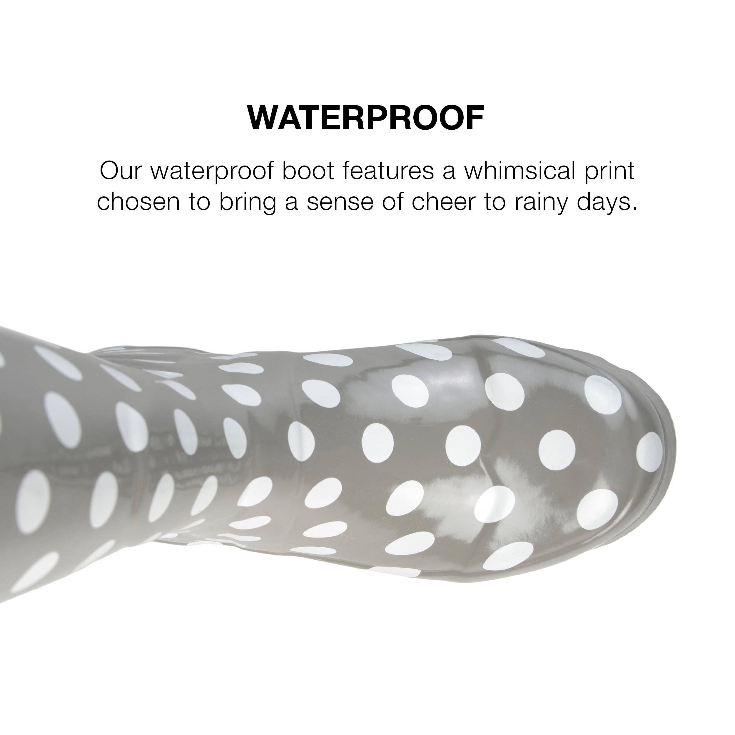 Women's Journee Collection Mist Mid Calf Rain Boot Dot Rubber 5.5 M