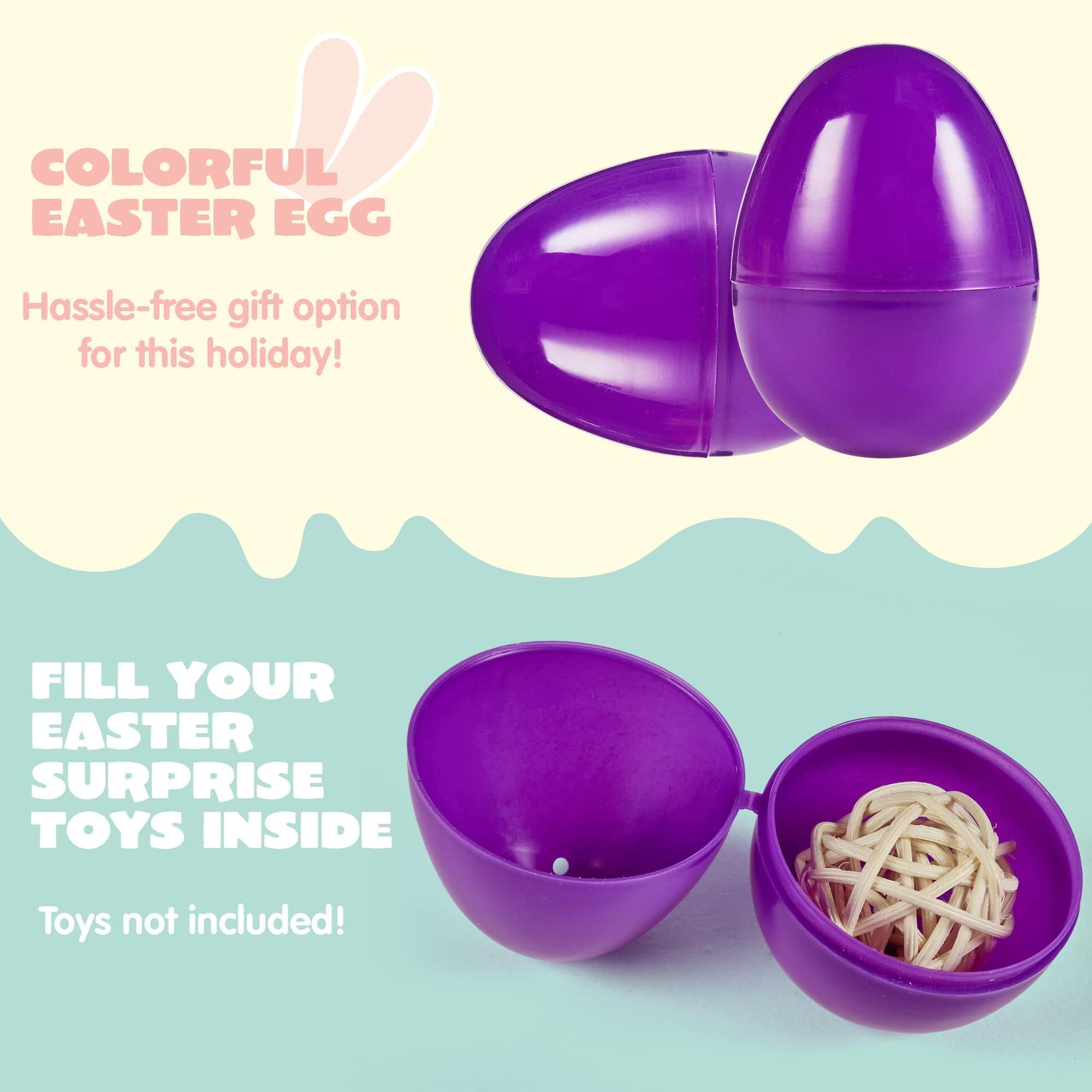 Joyfy 2000 PCS 2.3" Easter Eggs, Empty Plastic Easter Eggs Bulk, Fillable Colorful Bright Eggshell for Easter Hunts, Filling Treats, Basket Stuffers, Classroom Prize Supplies,Party Favors