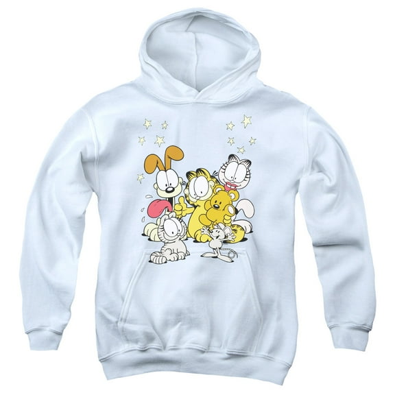 Garfield Friends Are Best Youth Pullover Hoodie Sweatshirt White