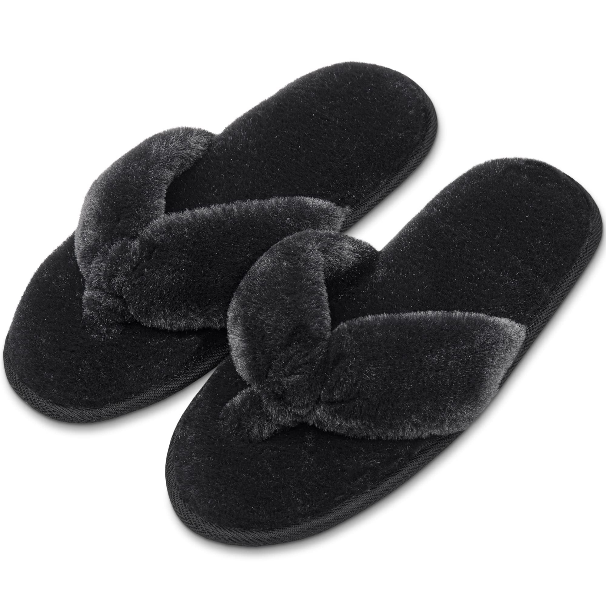 Bergman Kelly Women's Fuzzy Faux Fur Slide Slippers, Starlet Collection - Scuff Style (US Company), Size: 9-10, Pink
