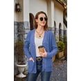thumbnail image 2 of Women's Long Sleeve Cable Knit Sweater Open Front Cardigan Button Loose Outerwear, 2 of 6