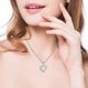 thumbnail image 3 of Womens Ethereal Opal Heart Necklace 1PC Girl Diamond Encrusted Pendant Fashion Ladies Necklace for Valentine's Day, 3 of 4
