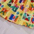 thumbnail image 7 of REDARER Girls Cartoon Tropical Figure Print Spaghetti Strap Dress Lace Trim Waist Elastic Flared A Line Casual Summer Sundress, 7 of 7