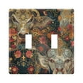 thumbnail image 2 of 3 Gang Light Switch Cover Plate Cow Head and Flower Wall Plate Decorate Electrical Outlet Cover Plates 4.56”x4.48”, 2 of 8