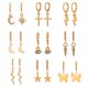 thumbnail image 1 of Juego De 9 Pares De Pendientes De Aro Para Mujeres Y Niñas, Pendientes De Aro De Estrella De Mariposa Con Abalorios Colgantes Moyic AP006378-01, 1 of 6