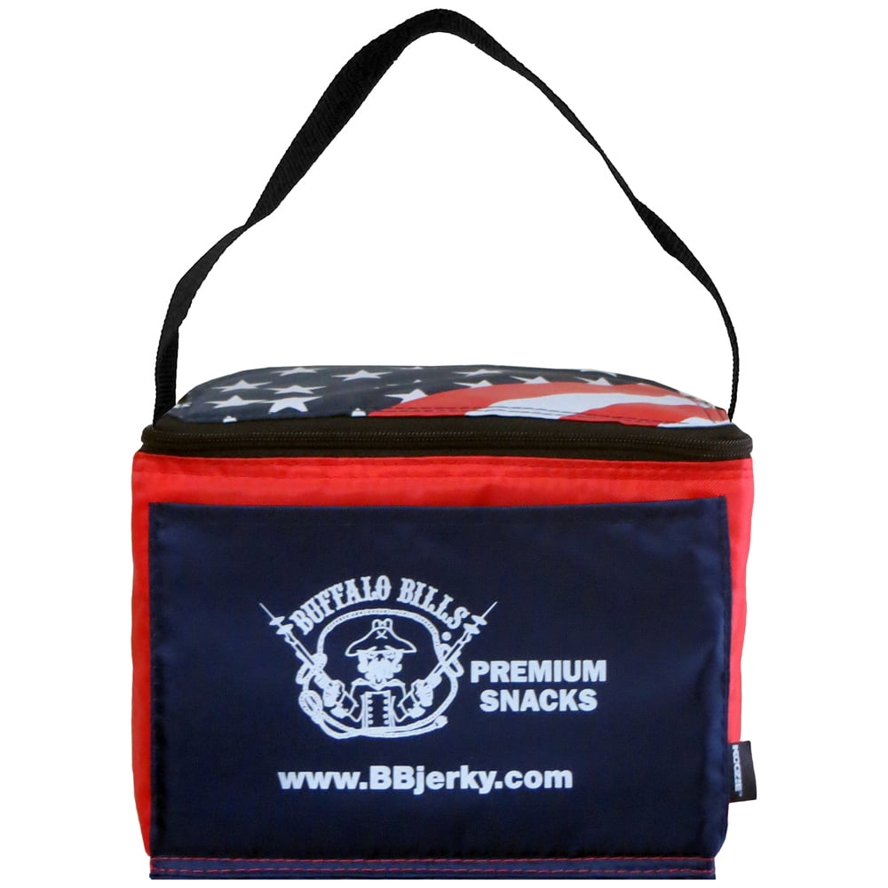 Buffalo Bills 7-Piece Premium Beef Jerky Sampler Patriotic 6-Pack Gift Cooler (7 assorted packs)