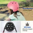 thumbnail image 4 of Besttravel Kids Bike Helmet, Toddler Bicycles Helmets for Ages 3-8 Years Boys Girls, Multi-Sport Kids Helmet for Bicycles Skateboarding Scooter Balance, Pink, 4 of 8
