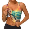 thumbnail image 4 of Lsque Island Beach Guinea Pig Printed Women'S Sports Bra, Compression, Moisture Wicking, High-Impact Sports Bra For Women,Supportive sports bra-XX-Large, 4 of 9