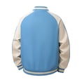 thumbnail image 3 of Guluxicc Men's Letterman Jackets with Pockets Full Zipper Color Block Long Sleeve Athletic Jackets for Everyday Outdoor Workout Wear Fall Winter Casual Jackets, 3 of 7