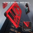 thumbnail image 4 of for Samsung Galaxy S22 Ultra Case [Compatible with MagSafe] [Military-Grade Protection], Shockproof Protective Slim Invisible Kickstand Car Mount Magnetic Armor Cover, Red, 4 of 10
