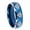 Matte Blue, variant on Multiple CTR Logo Dome Brushed Finish Blue Tungsten Men's Ring 10MM