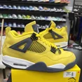 thumbnail image 2 of Ni - ke Ni - ke Air Jordan 4 Retro Lightning Tour Yellow Men's Size 10.5 CT8527-700 Used, 2 of 5