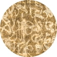 thumbnail image 1 of Ahgly Company Indoor Round Abstract Brown Modern Area Rugs, 5' Round, 1 of 4