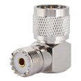 thumbnail image 1 of N Male to M Female Right Angle Coaxial Adapter for UHF Connector, 1 of 4