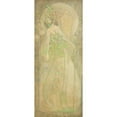 thumbnail image 3 of Margaret MacDonald-Mackintosh 12x24 Black Modern Framed Museum Art Print Titled - Junrosen (1898), 3 of 5