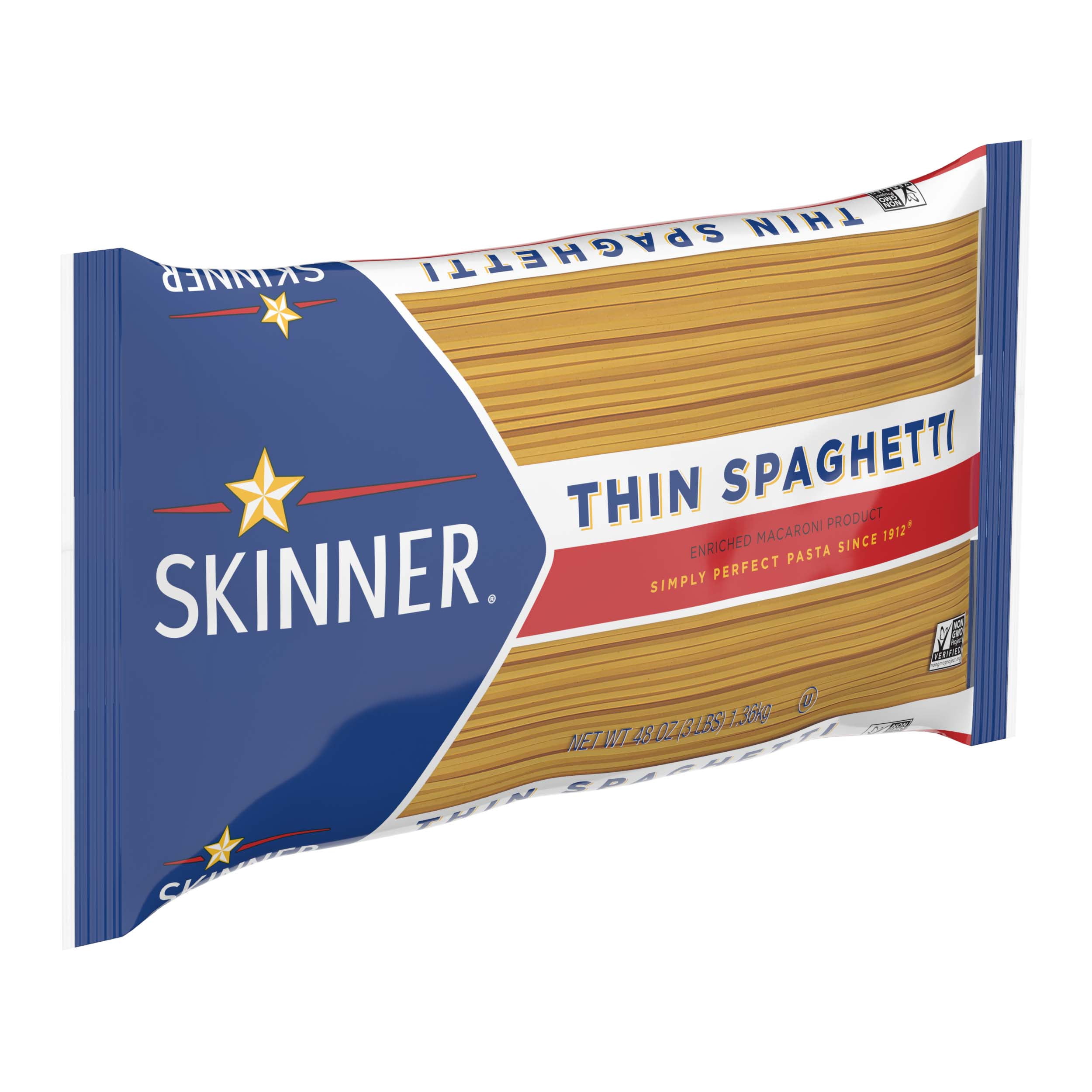 (4 pack) Skinner Thin Spaghetti, 48-Ounce Bag